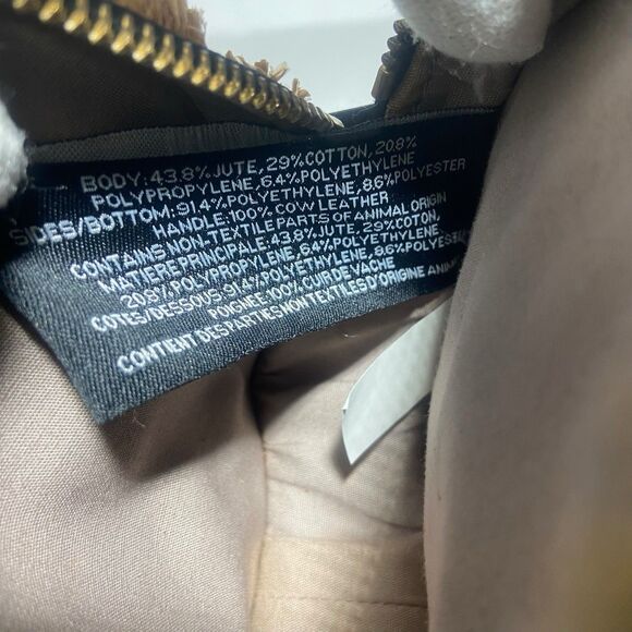 Marc by Marc Jacobs Round Striped Wristlet Bag Jute Tan & Black Boho Casual - Picture 8 of 9